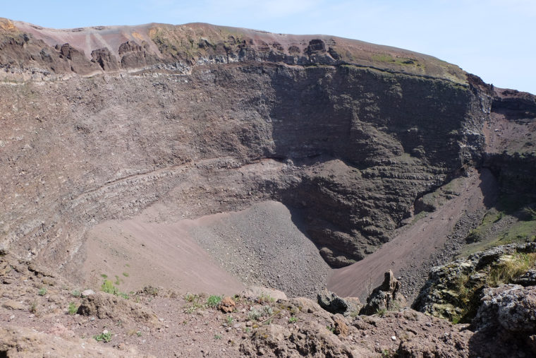 Vesuvius's crater - Helen on her Holidays