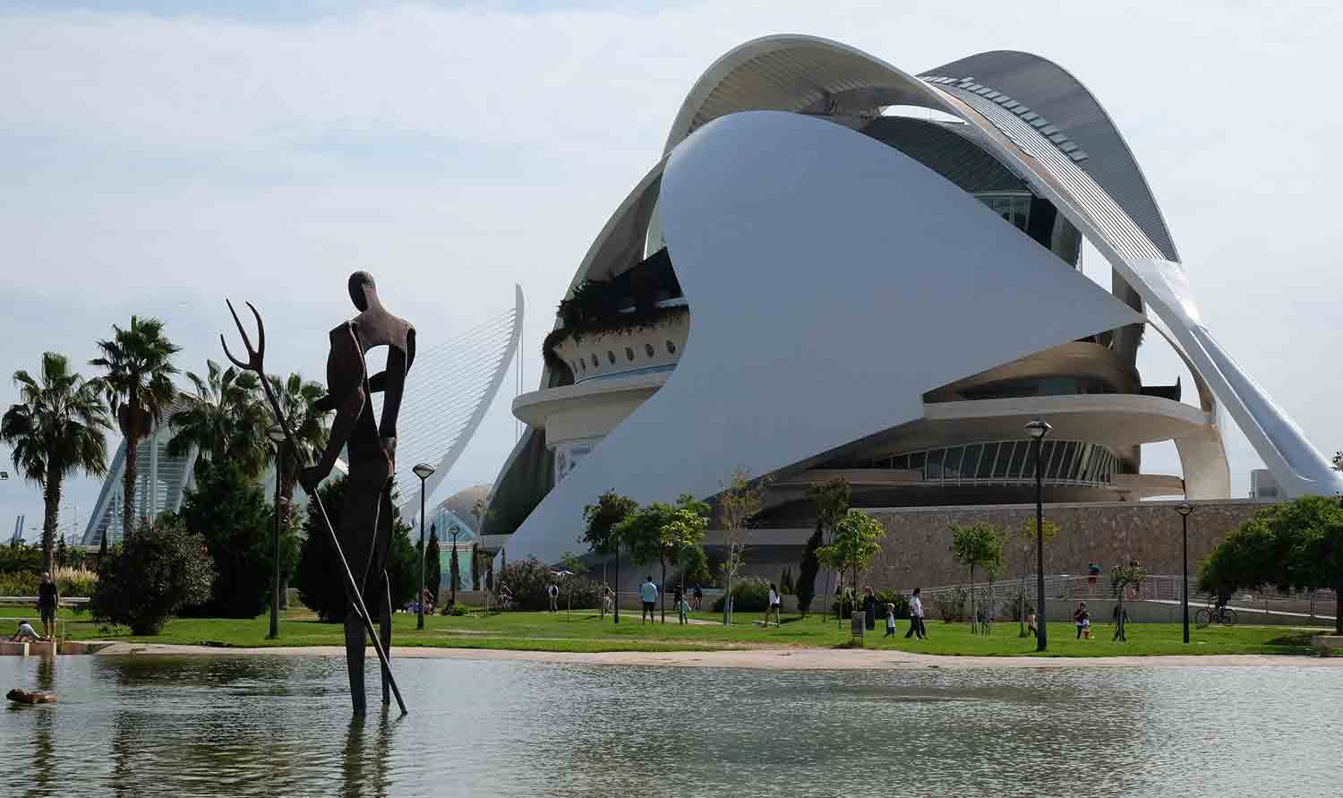 The City of Arts and Sciences sits at the eastern end of the Turia Gardens