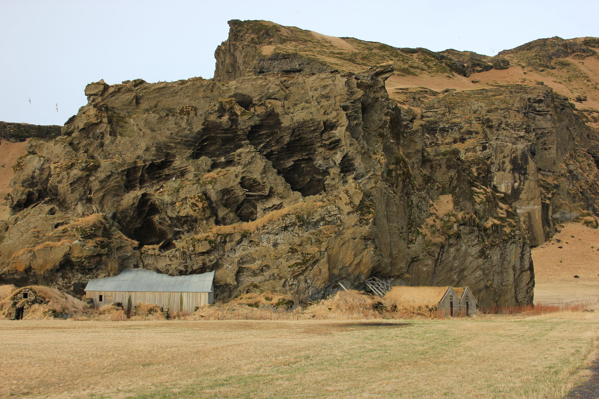 A fairy castle. Many Icelanders believe that Huldufólk or hidden people (elves) live in rocks and cliffs like these