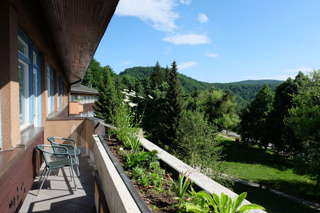 Our balcony at the Hotel Plitvice