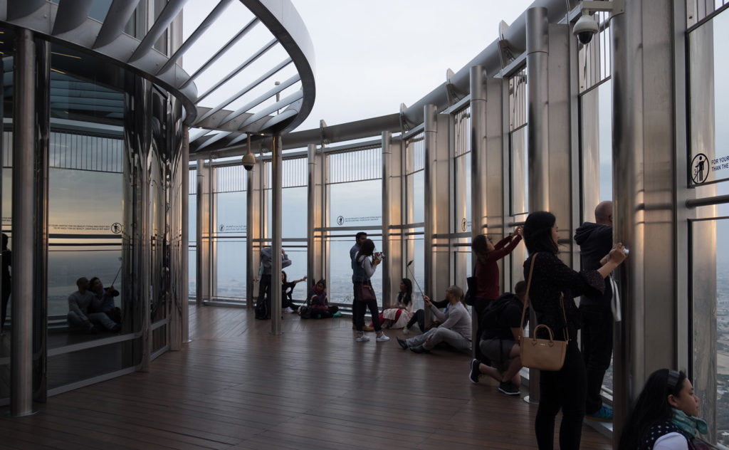 Visiting the Burj Khalifa at sunrise - Helen on her Holidays