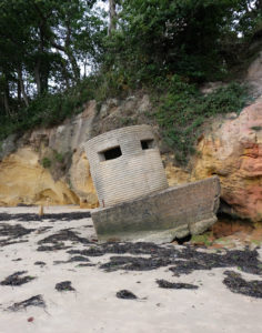 A pillbox on the beach at Studland