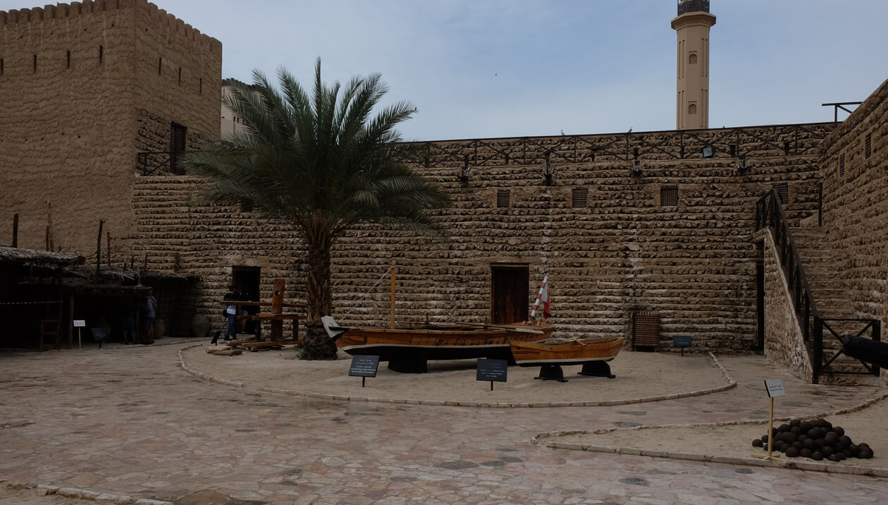 The courtyard at the Dubai Museum