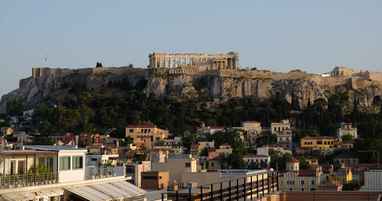 The Acropolis from the roof of our hotel