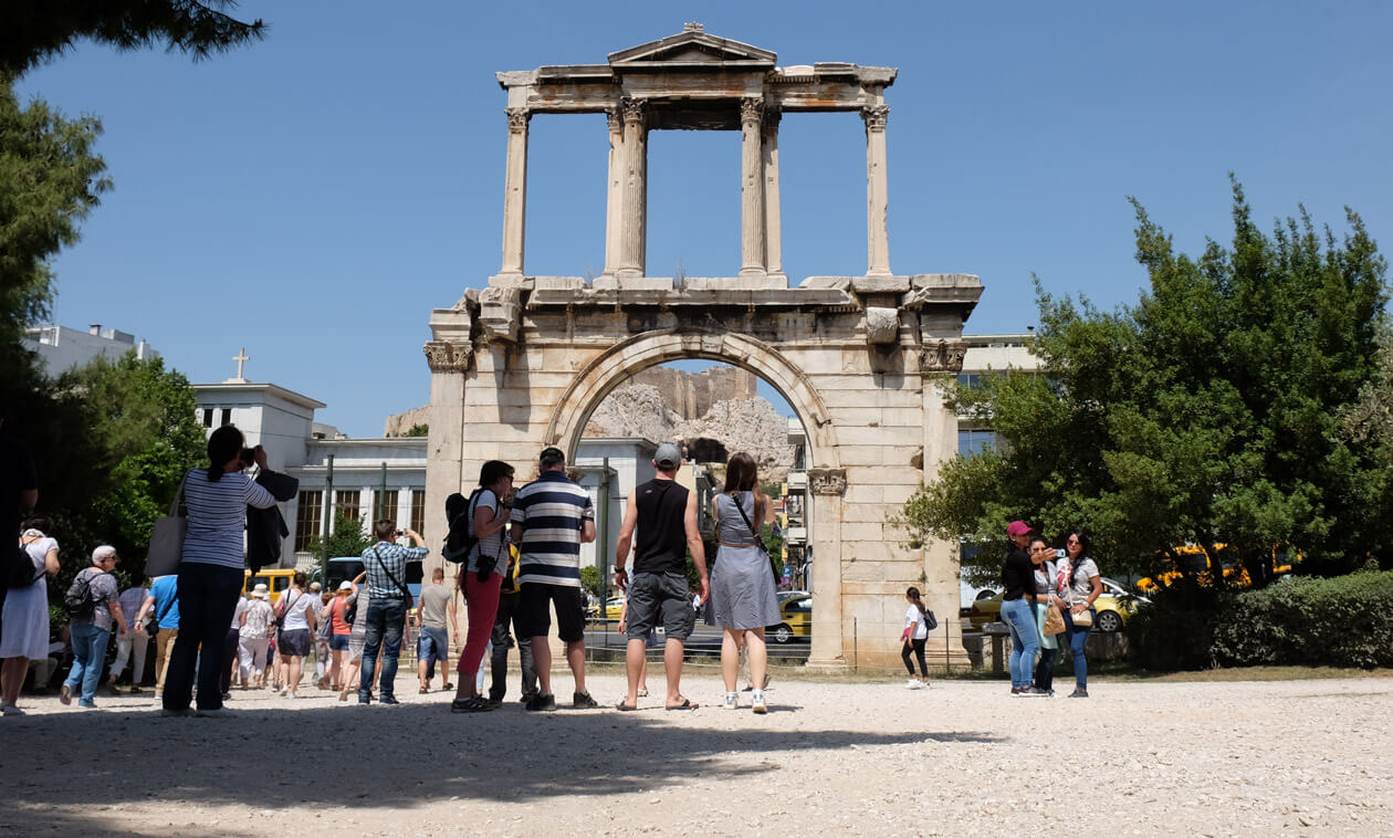 Hadrian's Gate is open 24/7 with no entrance charge