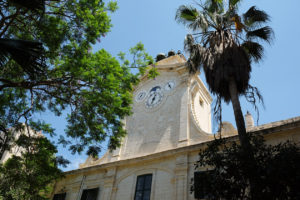 The clock tower in our favourite secret courtyard