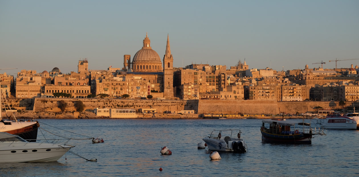 Valletta from the waterfront at Sliema