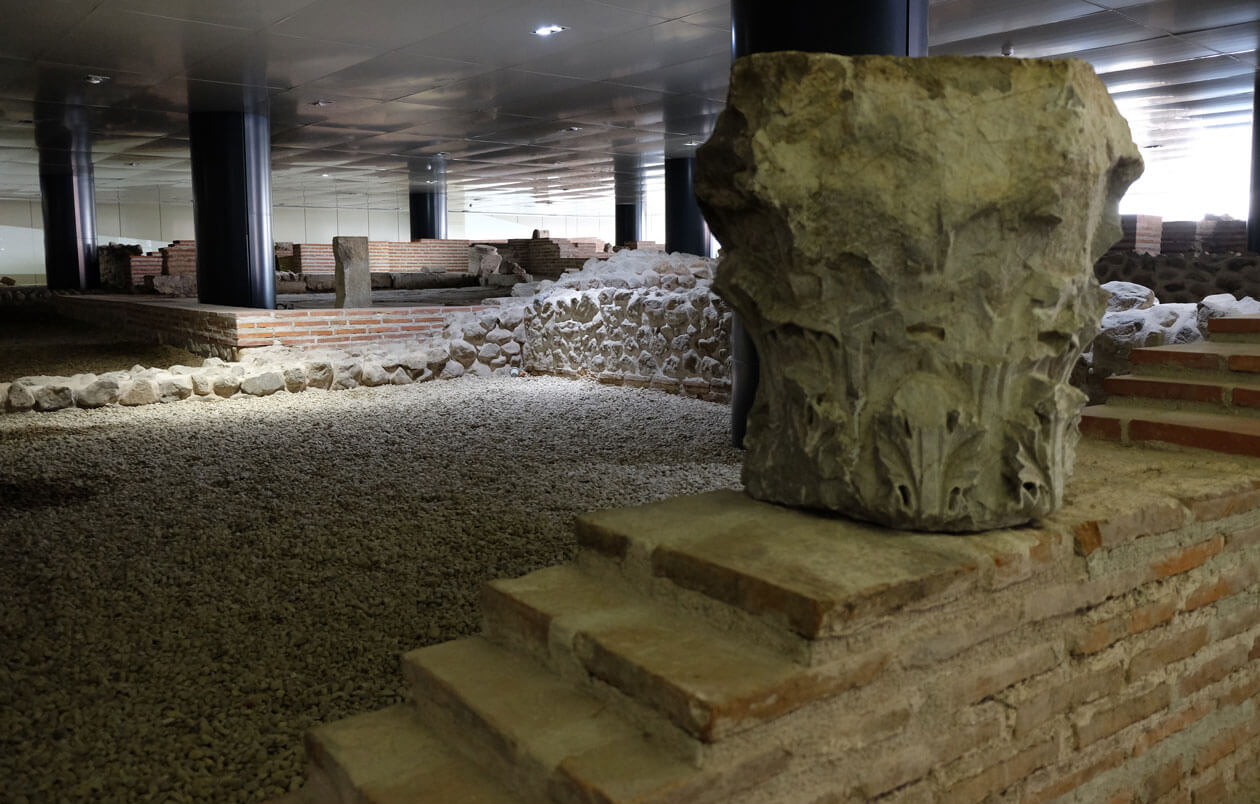 A Roman column in Serdica metro station