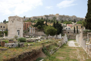 The Roman agora in Athens, empty of visitors on May 1