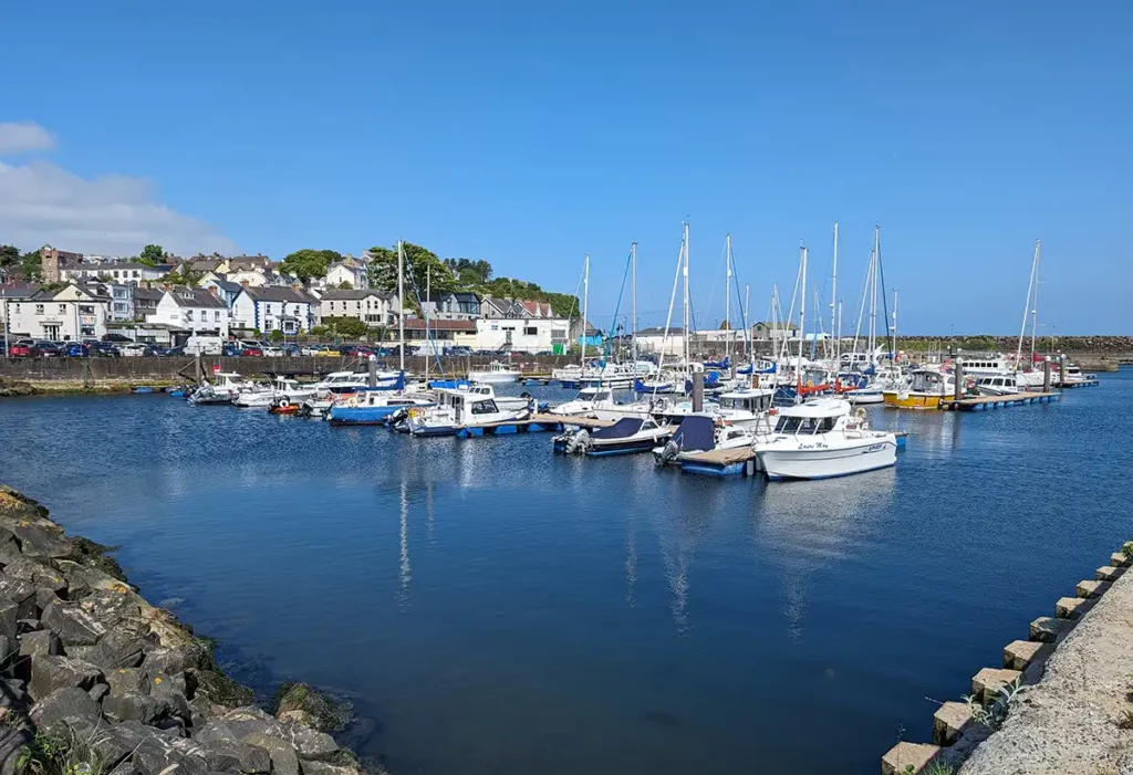 A harbour with small boats