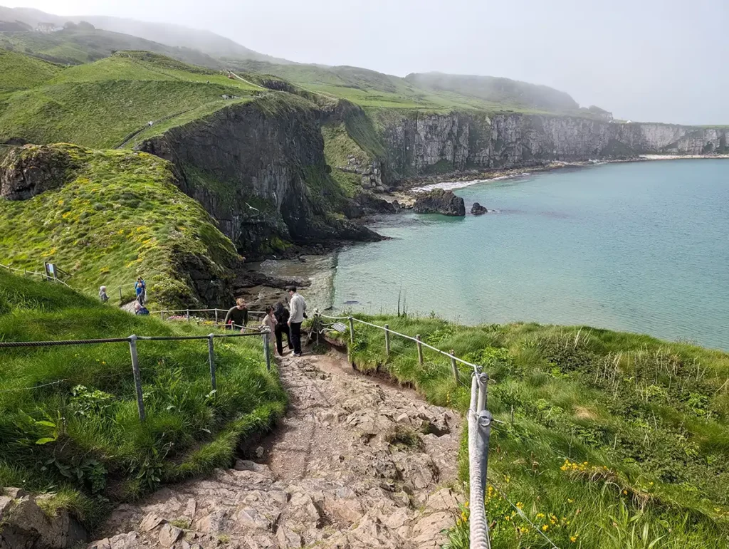 A rocky path on an island