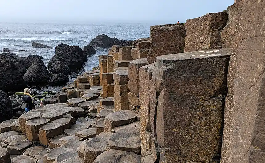 Some of the magnificent rock formations at the Giant's Causeway