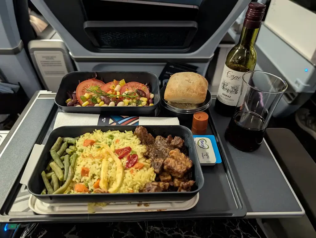 My vegetarian meal in KLM premium economy