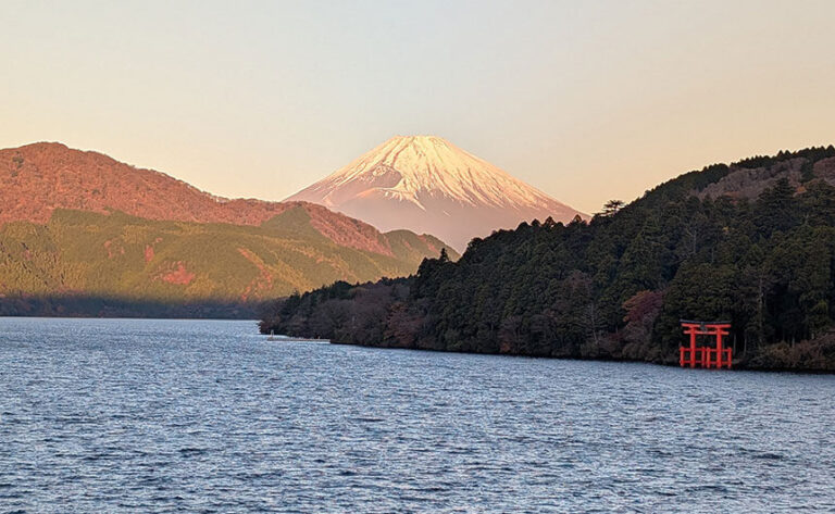 A sunrise view of Mount Fuji