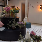 A flower arrangement at TOC Hostel Malaga